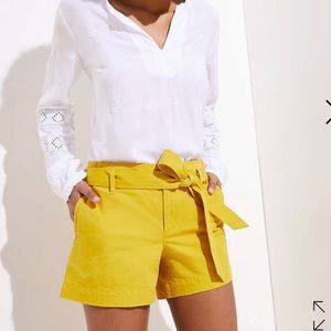 LOFT Shorts - Mustard tie waist LOFT shorts LOFT Shorts - Mustard tie waist LOFT shorts